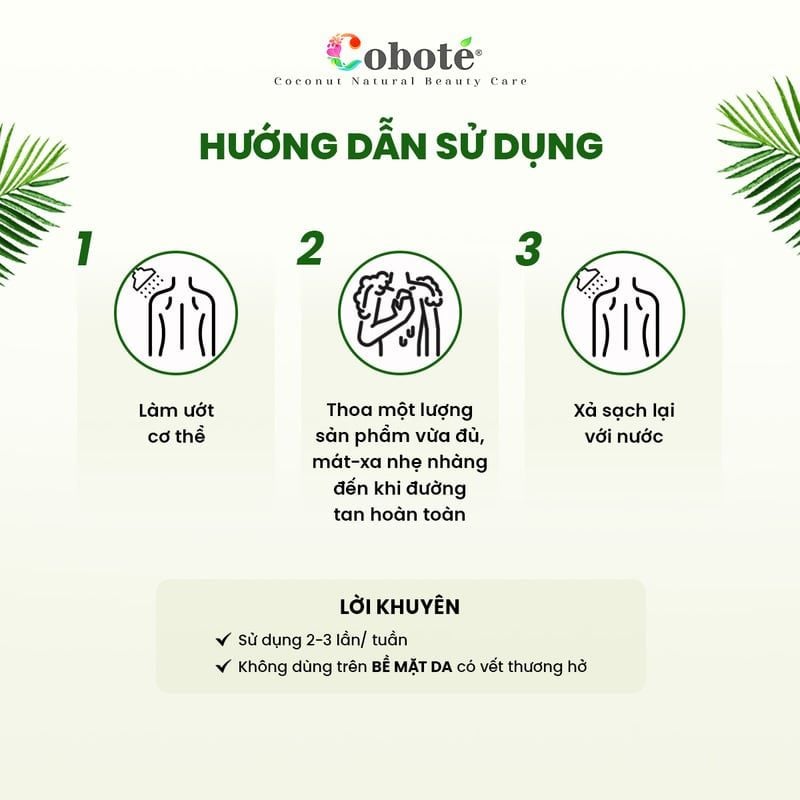 Tẩy Tế Bào Chết Cơ Thể Đường Nâu Sạch Mịn COBOTÉ Body Scrub Paste