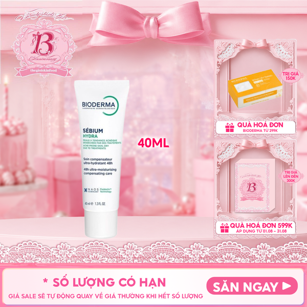  Kem Dưỡng Bioderma Cấp Nước, Làm Dịu Da Cho Da Mụn Sebium Hydra 40ml 