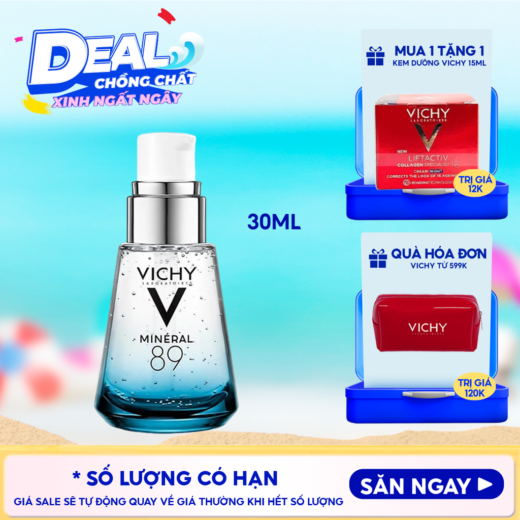 Serum Vichy Dưỡng Chất Khoáng Cô Đặc Vichy Mineral 89 Skin Fortifying Daily Booster 30ml