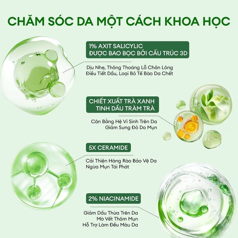 Kem Hỗ Trợ Giảm Mụn Colorkey Trà Xanh Luminous Green Tea Purifying Acne Treatment 20g