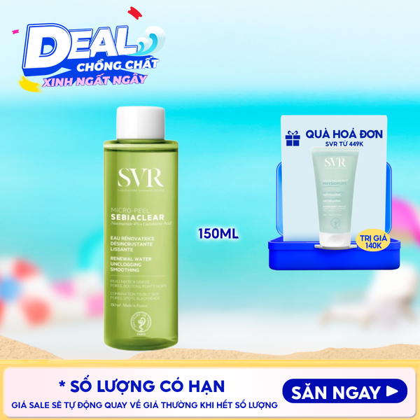  Nước Hoa Hồng SVR Dành Cho Da Dầu Mụn Sebiaclear Micro Peel 150ml 