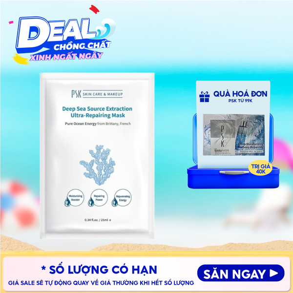  Mặt Nạ PSK Hỗ Trợ Phục Hồi Chuyên Sâu Chiết Xuất Từ Nước Biển Sâu Deep Sea Source Extraction Ultra-Repairing Mask 25ml 