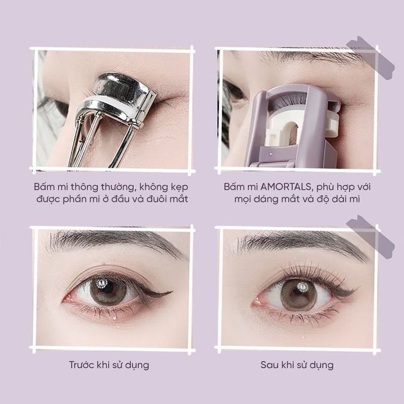 Kẹp Bấm Mi Có Đầu Chuốt Mi Amortals Curl Master Eyelash Curler