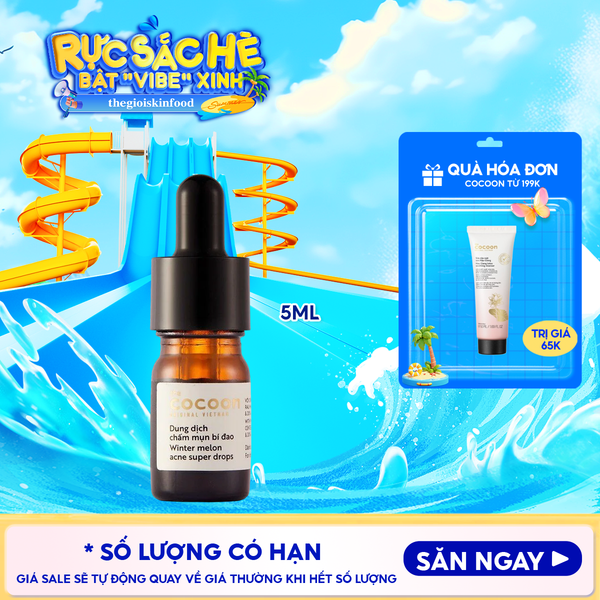  Dung Dịch Chấm Mụn Cocoon Bí Đao Cocoon Winter Melon Acne Super Drops 5ml 