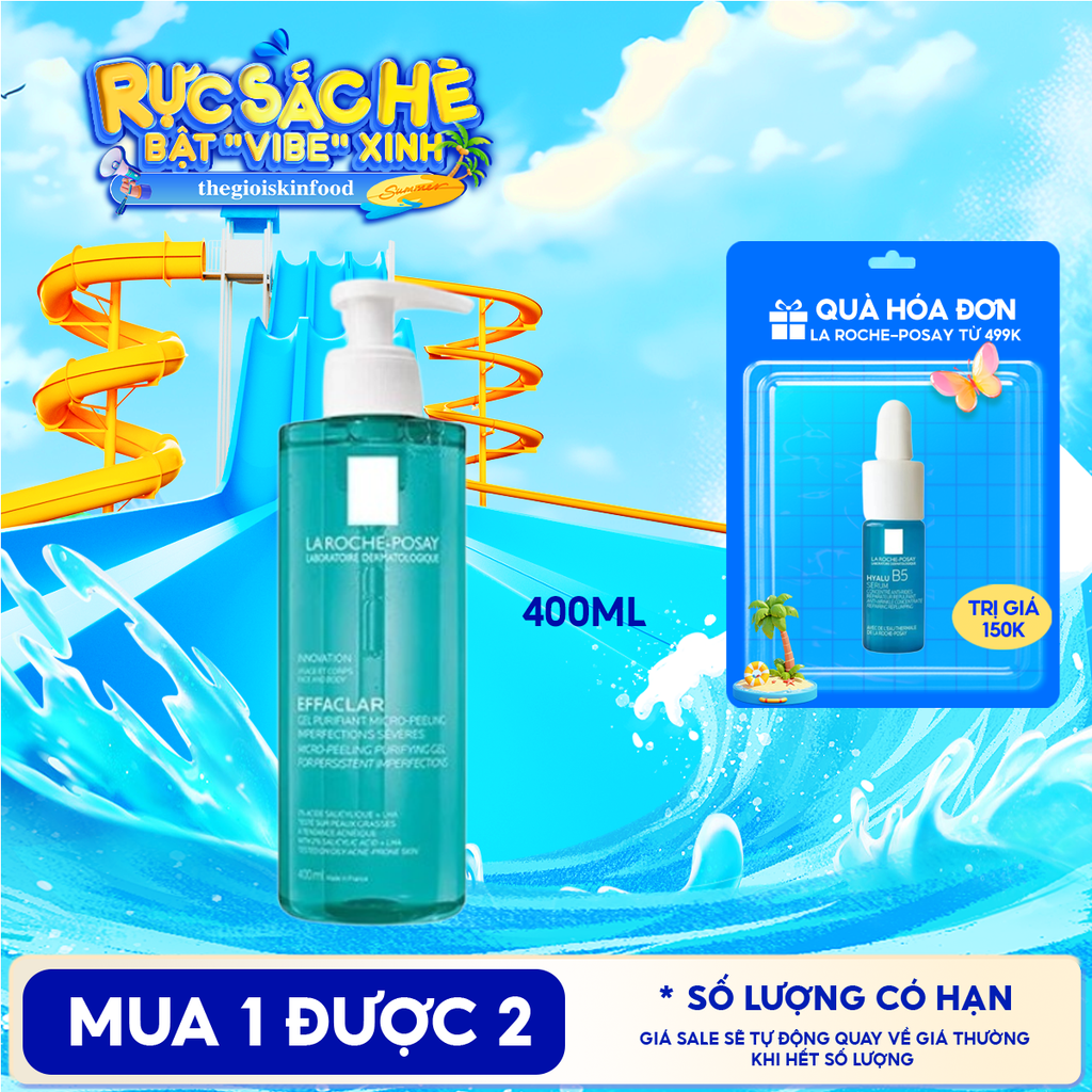 Gel Rửa Mặt Và Tắm La Roche-Posay Effaclar Micro-Peeling Purifying Gel 400ml