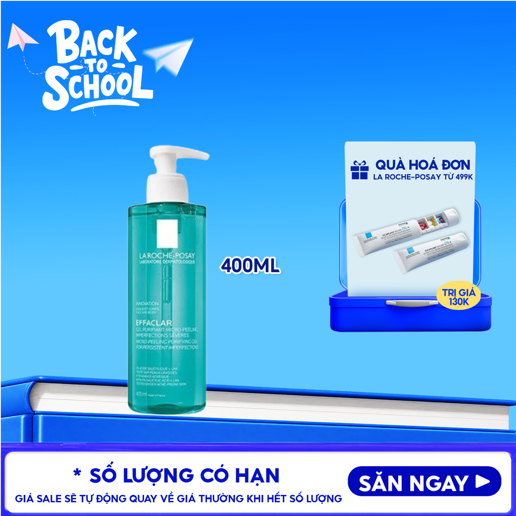 Gel Rửa Mặt Và Tắm La Roche-Posay Effaclar Micro-Peeling Purifying Gel 400ml
