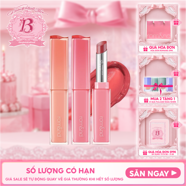  Son Thỏi Bóng Căng Mọng, Mềm Môi Romand Sheer Tinted Stick 2g 