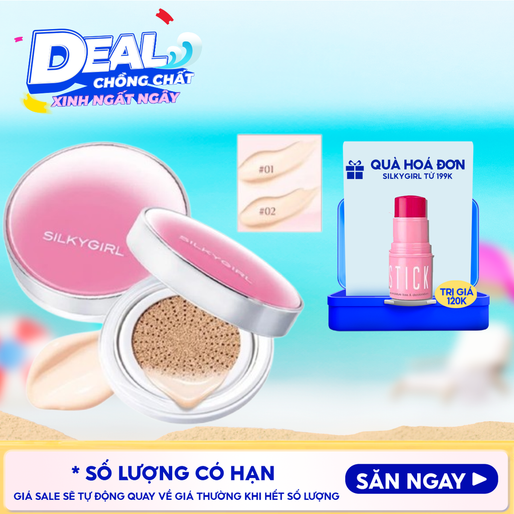 Phấn Nước Silkygirl Chống Nắng Lâu Trôi Serum Cushion SPF50+ PA+++ 13g