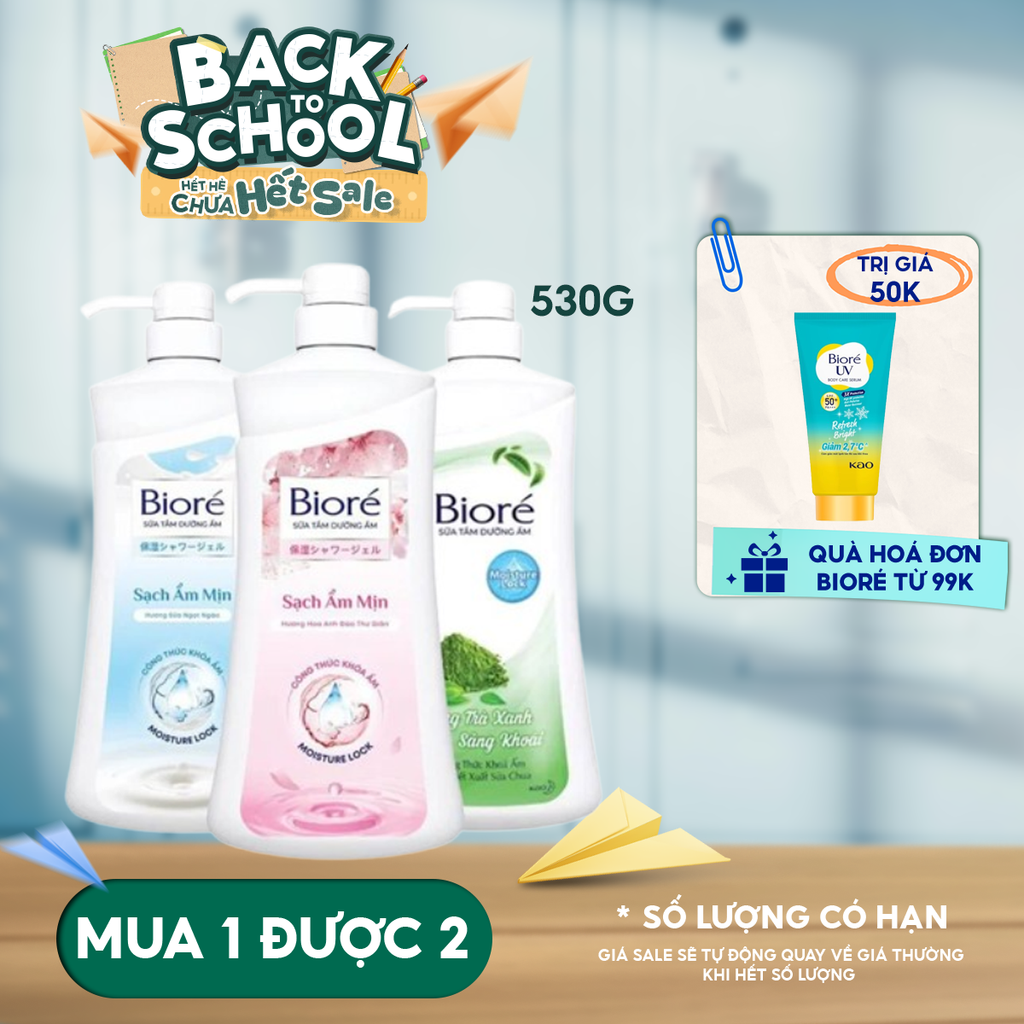 Sữa Tắm Bioré Dưỡng Ẩm Mịn Da