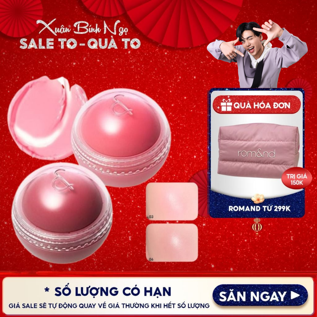 Má Hồng Kem Romand Dạng Lăn, Căng Bóng Juicy Roll Cheek 8.4g