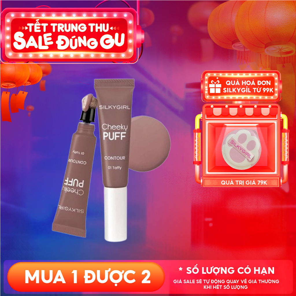 Tạo Khối Dạng Kem Silkygirl Cheeky Puff Contour #01 Taffy 6ml