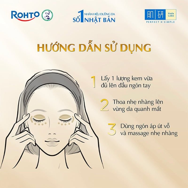 Kem Dưỡng Mắt Hada Labo Cấp Ẩm Cao Cấp Gokujyun Premium Hyaluronic Eye Cream 20g