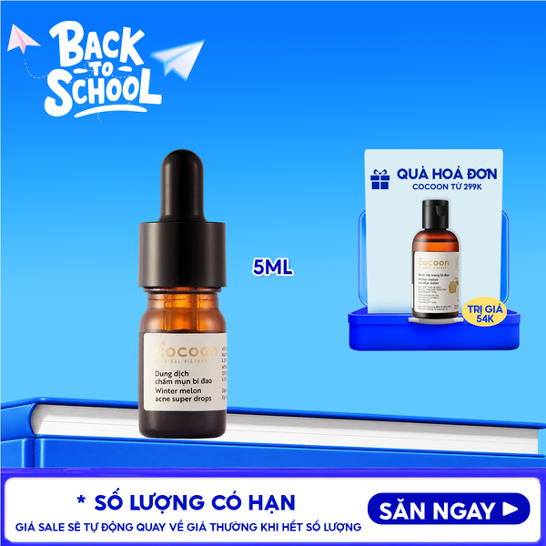  Dung Dịch Chấm Mụn Cocoon Bí Đao Winter Melon Acne Super Drops 5ml 
