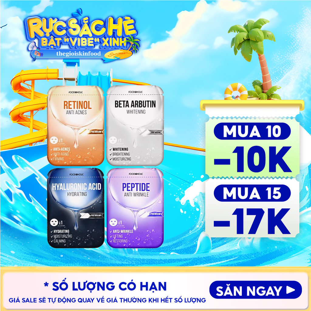 [4 GIẢI PHÁP] Mặt Nạ Foodaholic Hỗ Trợ Dưỡng Trắng, Dưỡng Ẩm, Hạn Chế Lão Hóa Mask 23ml