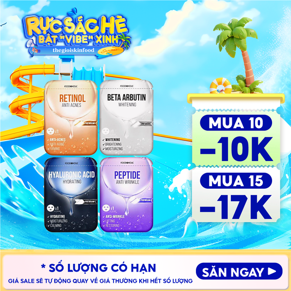  [4 GIẢI PHÁP] Mặt Nạ Foodaholic Hỗ Trợ Dưỡng Trắng, Dưỡng Ẩm, Hạn Chế Lão Hóa Mask 23ml 