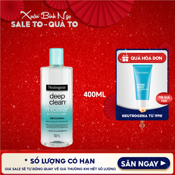  Nước Tẩy Trang Neutrogena Thanh Lọc Và Làm Sạch Sâu Deep Clean Micellar Purifying Water 400ml 