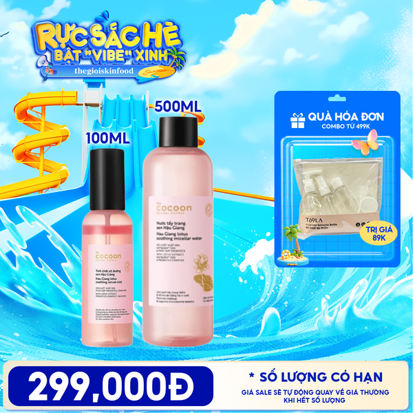  Nước Tẩy Trang Cocoon Sen Hậu Giang Hau Giang Lotus Soothing Micellar Water 500ml 