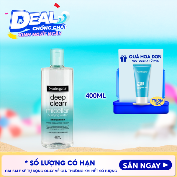  Nước Tẩy Trang Neutrogena Thanh Lọc Và Làm Sạch Sâu Deep Clean Micellar Purifying Water 400ml 