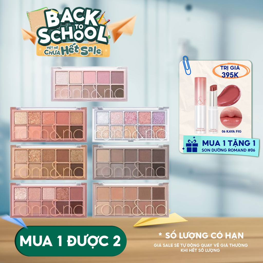 [NEW][Màu 00 - 13] Bảng Phấn Mắt 10 Ô Siêu Lấp Lánh Romand Better Than Eye Palette