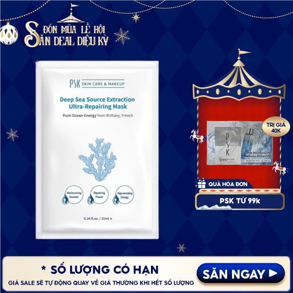  Mặt Nạ PSK Hỗ Trợ Phục Hồi Chuyên Sâu Chiết Xuất Từ Nước Biển Sâu Deep Sea Source Extraction Ultra-Repairing Mask 25ml 