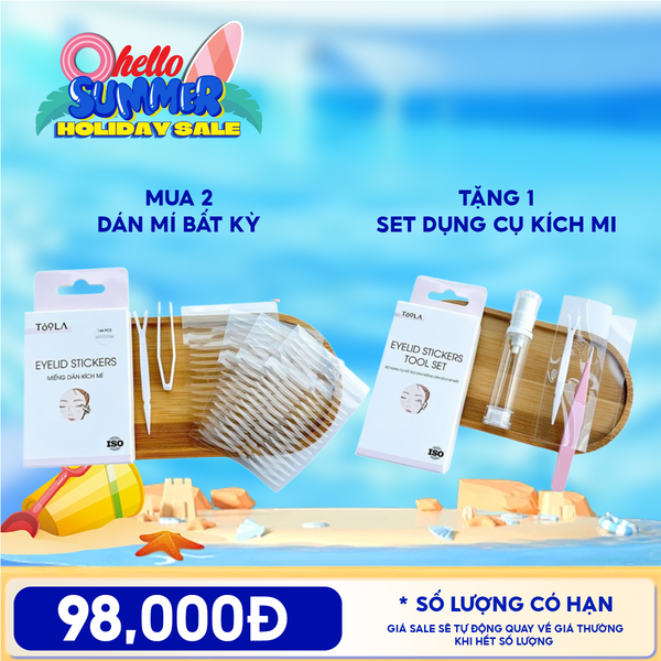  [Combo Mua 2 Tặng 1 Set Kích Mí] Miếng Dán Kích Mí Toola Eyelid Stickers 