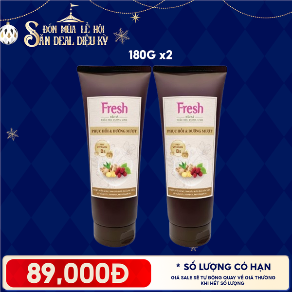  Combo 2 Dầu Xả Fresh Thảo Mộc Dưỡng Sinh #Phục Hồi & Dưỡng Mượt Tóc Hư Tổn 120g 