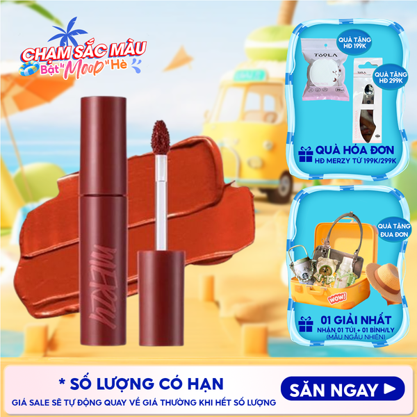  [Màu 1-6] Son Kem Lì Merzy Siêu Mịn Môi Bite The Beat Mellow Tint 4g 