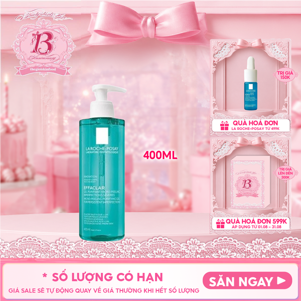  Gel Rửa Mặt Và Tắm La Roche-Posay Effaclar Micro-Peeling Purifying Gel 400ml 