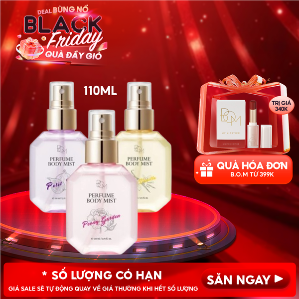  Xịt Thơm Toàn Thân B.O.M Hương Nước Hoa Perfume Body Mist 110ml 