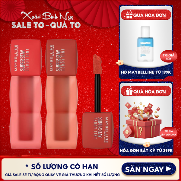  Son Kem Lì Bông Maybelline Bền Màu Superstay Teddy Tint 5ml 