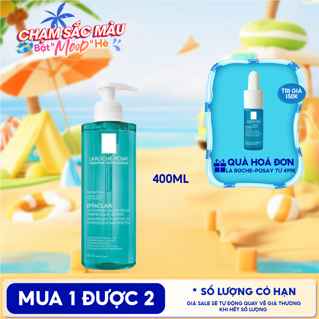 Gel Rửa Mặt Và Tắm La Roche-Posay Effaclar Micro-Peeling Purifying Gel 400ml