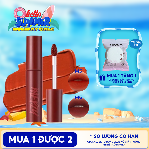  [Màu 1-6] Son Kem Lì Merzy Siêu Mịn Môi Bite The Beat Mellow Tint 4g 