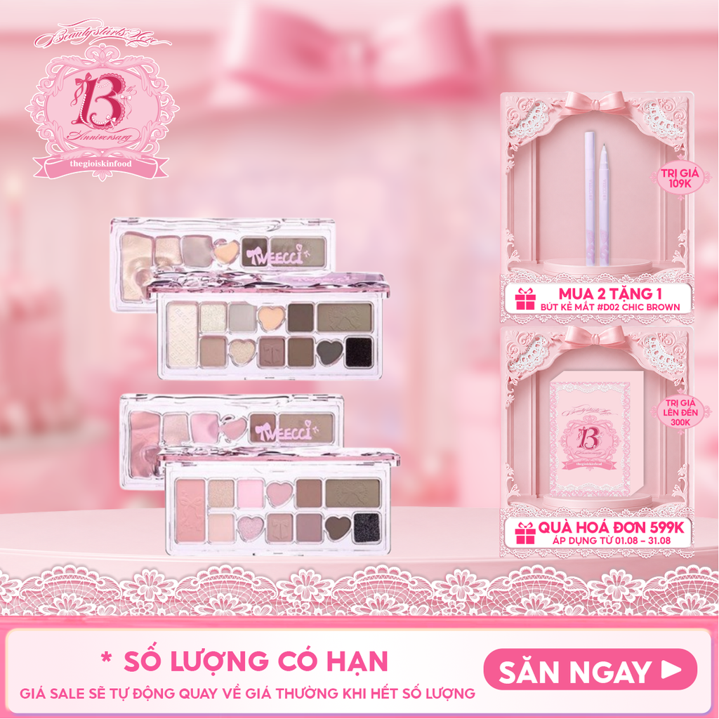 Bảng Phấn Mắt VEECCI 11 Ô Ribbon Fantasy 11 Color Eyeshadow Palette