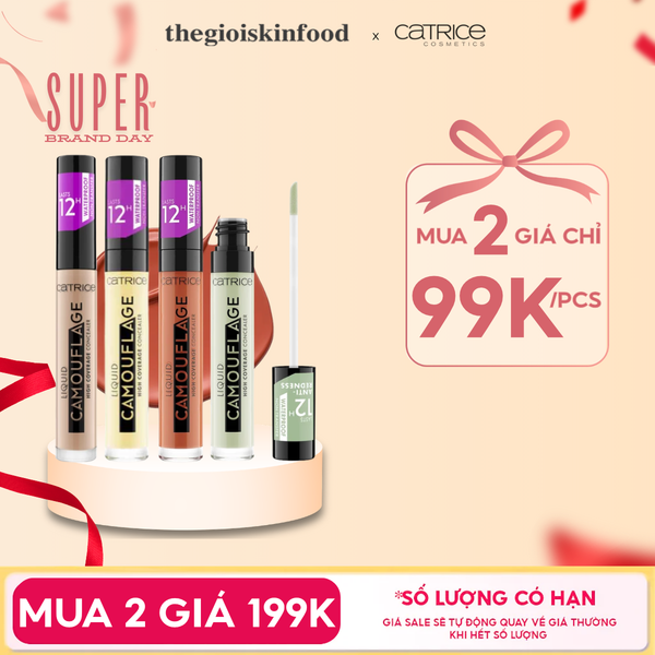  Che khuyết điểm chống nước 12h Catrice Liquid Camouflage High Coverage Concealer 