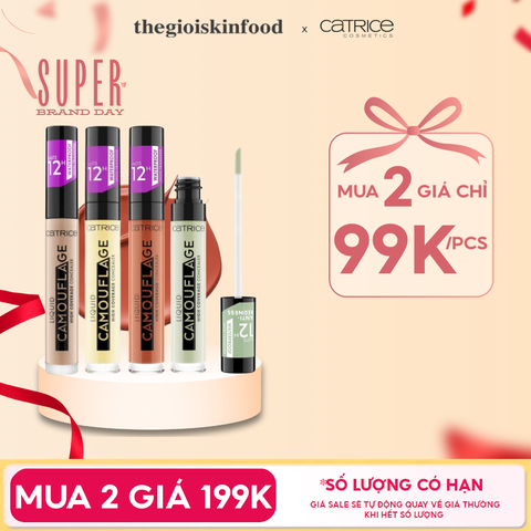 Che khuyết điểm chống nước 12h Catrice Liquid Camouflage High Coverage Concealer