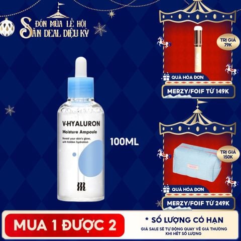  Serum By Merzy Dưỡng Ẩm Chuyên Sâu, Căng Mịn Da V-Hyaluronic Acid Moisture Ampoule 100ml 