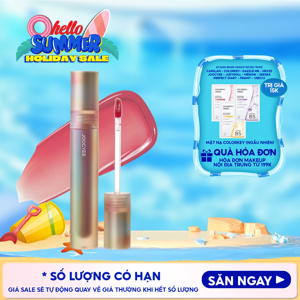 Son Tint Bóng Joocyee Bền Màu, Căng Bóng Spiral Shell Glazed Gloss 3.2g