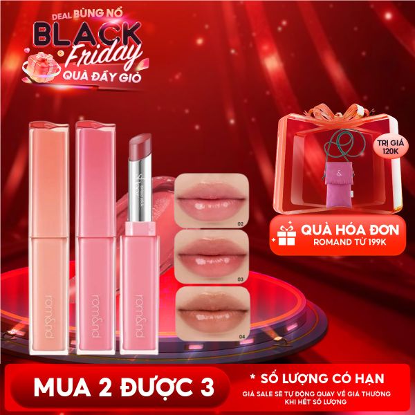  Son Thỏi Bóng Căng Mọng, Mềm Môi Romand Sheer Tinted Stick 2g 