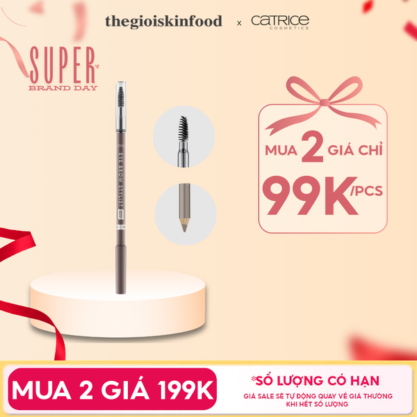  Chì Kẻ Mày Tích Hợp Hai Đầu: Đầu Chì Và Cọ Chải Catrice Eye Brow Stylist 020 