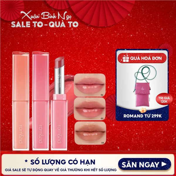  Son Thỏi Bóng Căng Mọng, Mềm Môi Romand Sheer Tinted Stick 2g 
