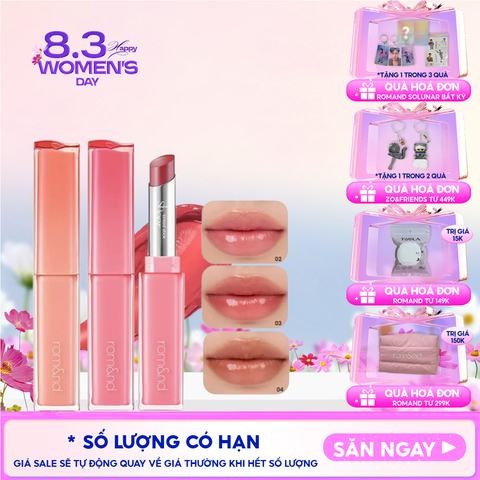 Son Thỏi Bóng Căng Mọng, Mềm Môi Romand Sheer Tinted Stick 2g