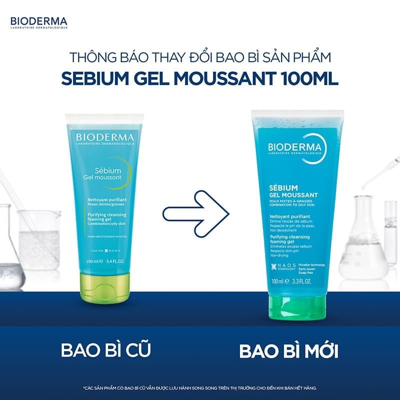 Gel Rửa Mặt Bioderma Ngăn Ngừa Mụn Cho Da Dầu Sebium Gel Moussant