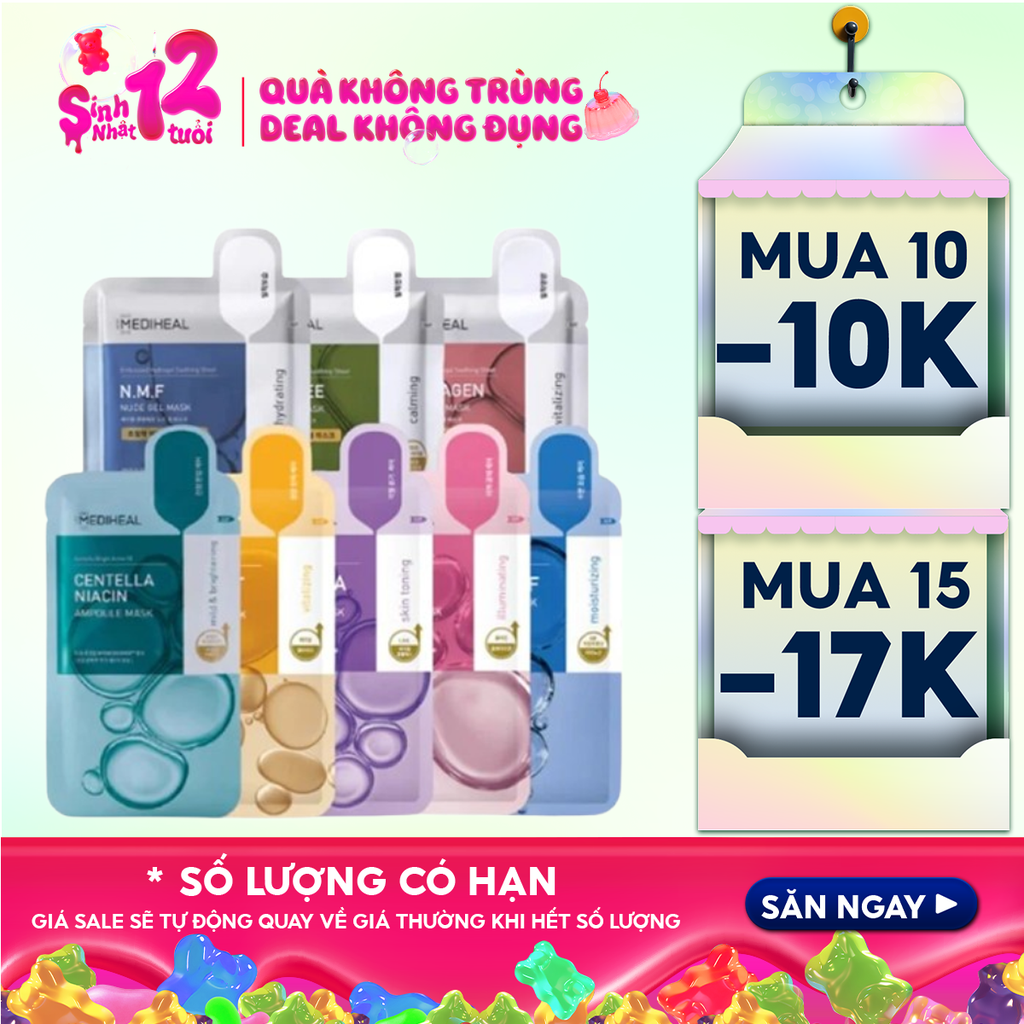 Mặt Nạ Mediheal Cấp Ẩm, Dưỡng Da Dòng Tinh Chất Và Dòng Thạch Mask