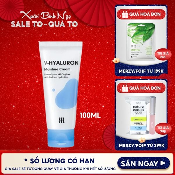  Kem Dưỡng By Merzy Cấp Nước, Dưỡng Ẩm Sâu Cho Da V-Hyaluronic Acid Moisture Cream 100ml 