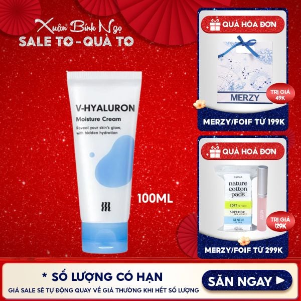  Kem Dưỡng By Merzy Cấp Nước, Dưỡng Ẩm Sâu Cho Da V-Hyaluronic Acid Moisture Cream 100ml 