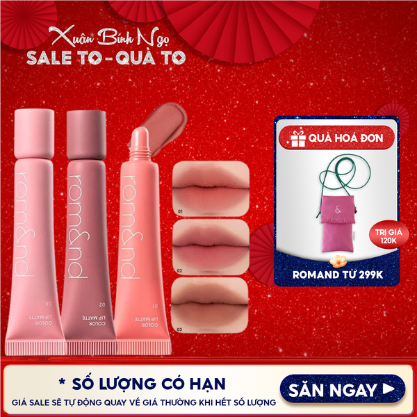  Son Bùn Romand Kiêm Má Hồng Mịn Lì Color Lip Matte 8g 