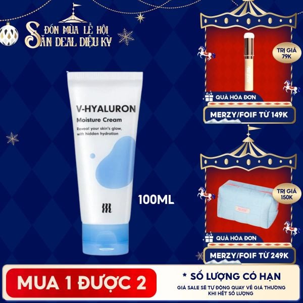  Kem Dưỡng By Merzy Cấp Nước, Dưỡng Ẩm Sâu Cho Da V-Hyaluronic Acid Moisture Cream 100ml 