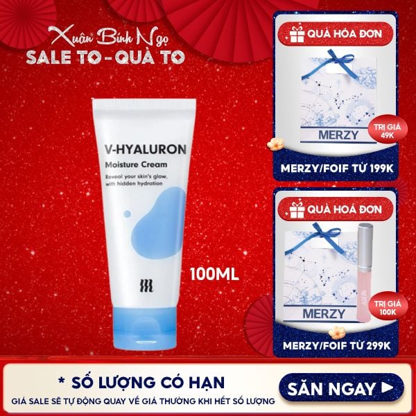  Kem Dưỡng By Merzy Cấp Nước, Dưỡng Ẩm Sâu Cho Da V-Hyaluronic Acid Moisture Cream 100ml 