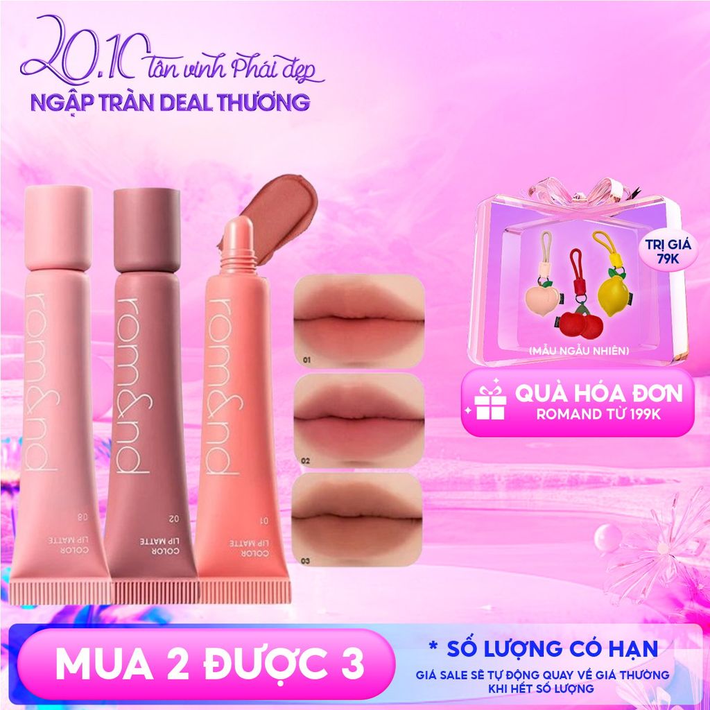 Son Bùn Romand Kiêm Má Hồng Mịn Lì Color Lip Matte 8g