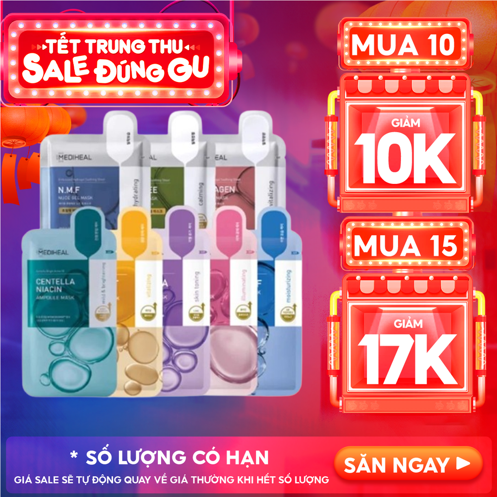 Mặt Nạ Mediheal Cấp Ẩm, Dưỡng Da Dòng Tinh Chất Và Dòng Thạch Mask